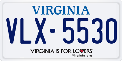 VA license plate VLX5530