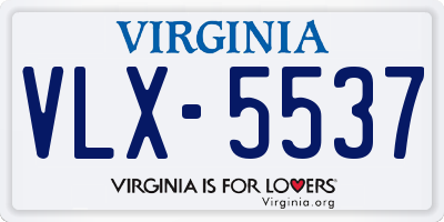 VA license plate VLX5537