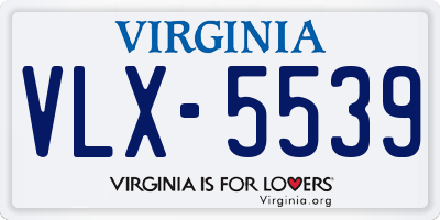 VA license plate VLX5539