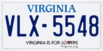 VA license plate VLX5548