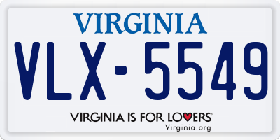 VA license plate VLX5549