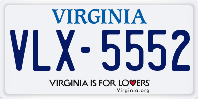 VA license plate VLX5552