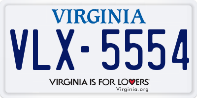 VA license plate VLX5554