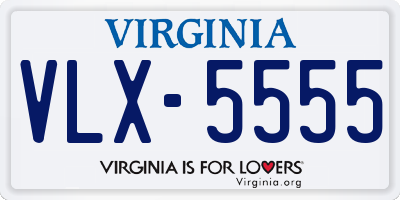 VA license plate VLX5555