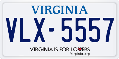 VA license plate VLX5557