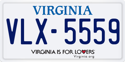 VA license plate VLX5559