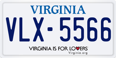 VA license plate VLX5566