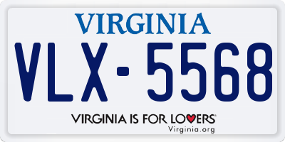 VA license plate VLX5568