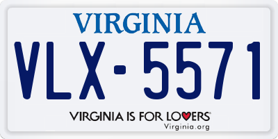 VA license plate VLX5571