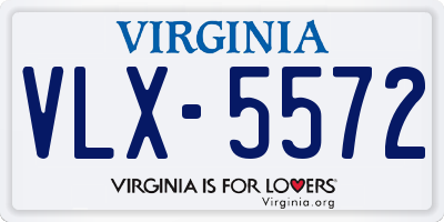 VA license plate VLX5572