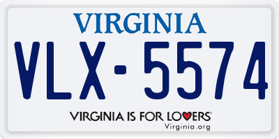 VA license plate VLX5574
