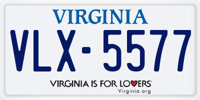 VA license plate VLX5577