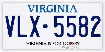 VA license plate VLX5582