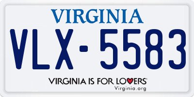 VA license plate VLX5583