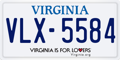 VA license plate VLX5584