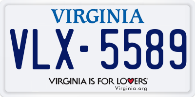 VA license plate VLX5589