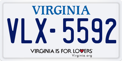 VA license plate VLX5592