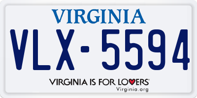 VA license plate VLX5594