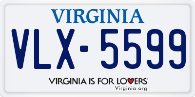 VA license plate VLX5599