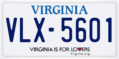 VA license plate VLX5601