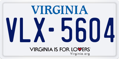 VA license plate VLX5604