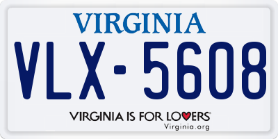 VA license plate VLX5608