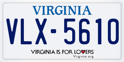 VA license plate VLX5610