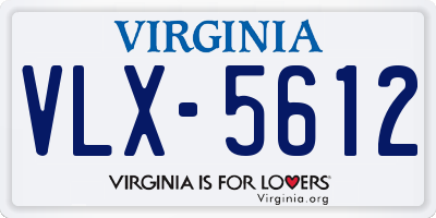 VA license plate VLX5612