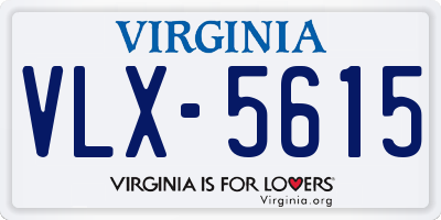 VA license plate VLX5615