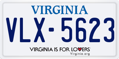 VA license plate VLX5623