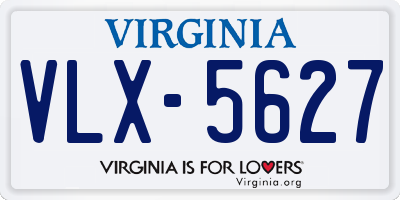 VA license plate VLX5627