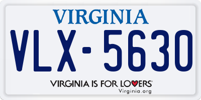 VA license plate VLX5630