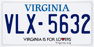 VA license plate VLX5632