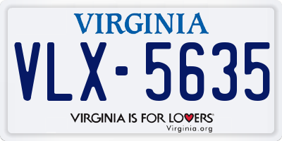 VA license plate VLX5635