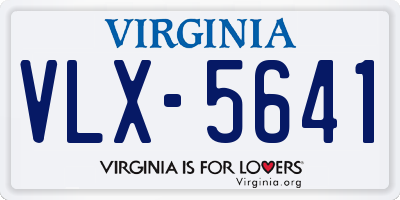 VA license plate VLX5641