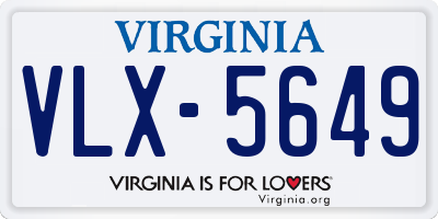 VA license plate VLX5649