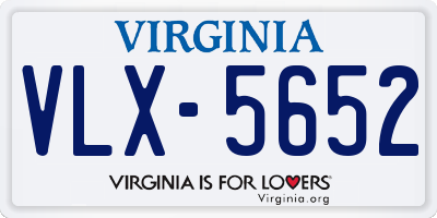 VA license plate VLX5652