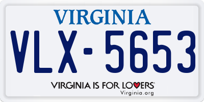 VA license plate VLX5653