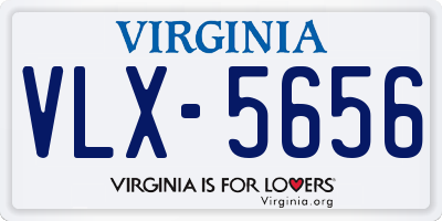 VA license plate VLX5656