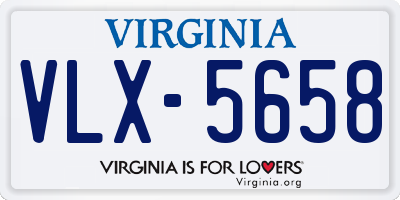 VA license plate VLX5658