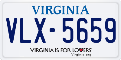 VA license plate VLX5659