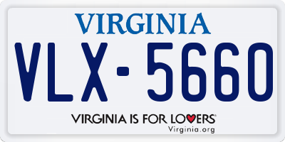 VA license plate VLX5660