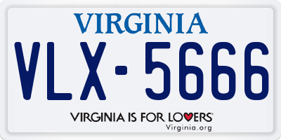 VA license plate VLX5666