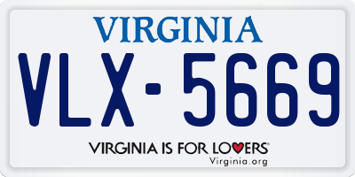 VA license plate VLX5669