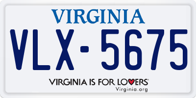 VA license plate VLX5675