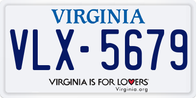 VA license plate VLX5679