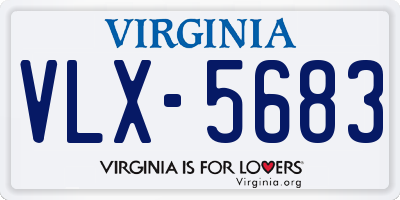 VA license plate VLX5683