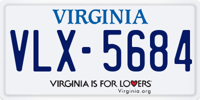 VA license plate VLX5684