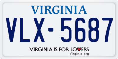 VA license plate VLX5687