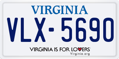 VA license plate VLX5690